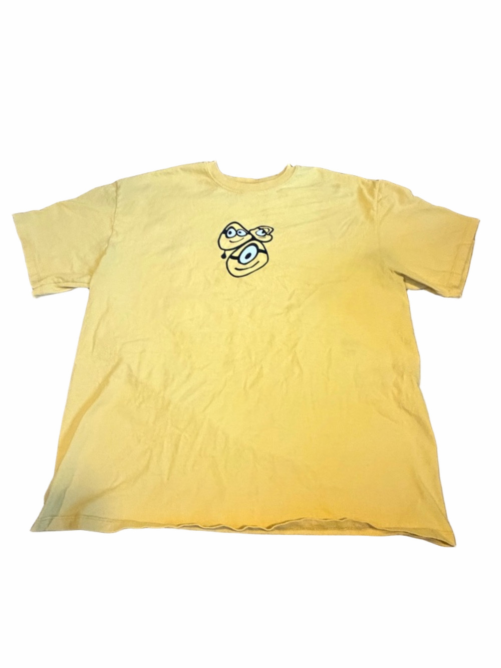 Illuminations Minions Yellow Graphic Tee with Small Cartoon Print